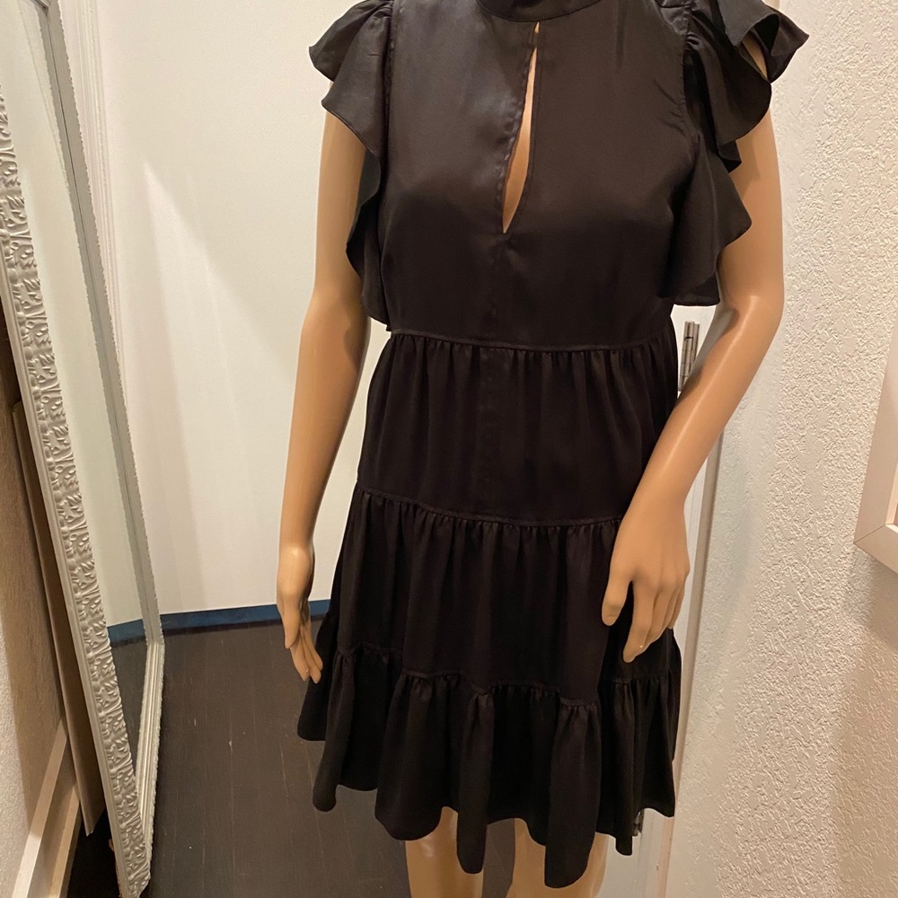 Cinq a September Black High-neck mini dress - Picture 10 of 10